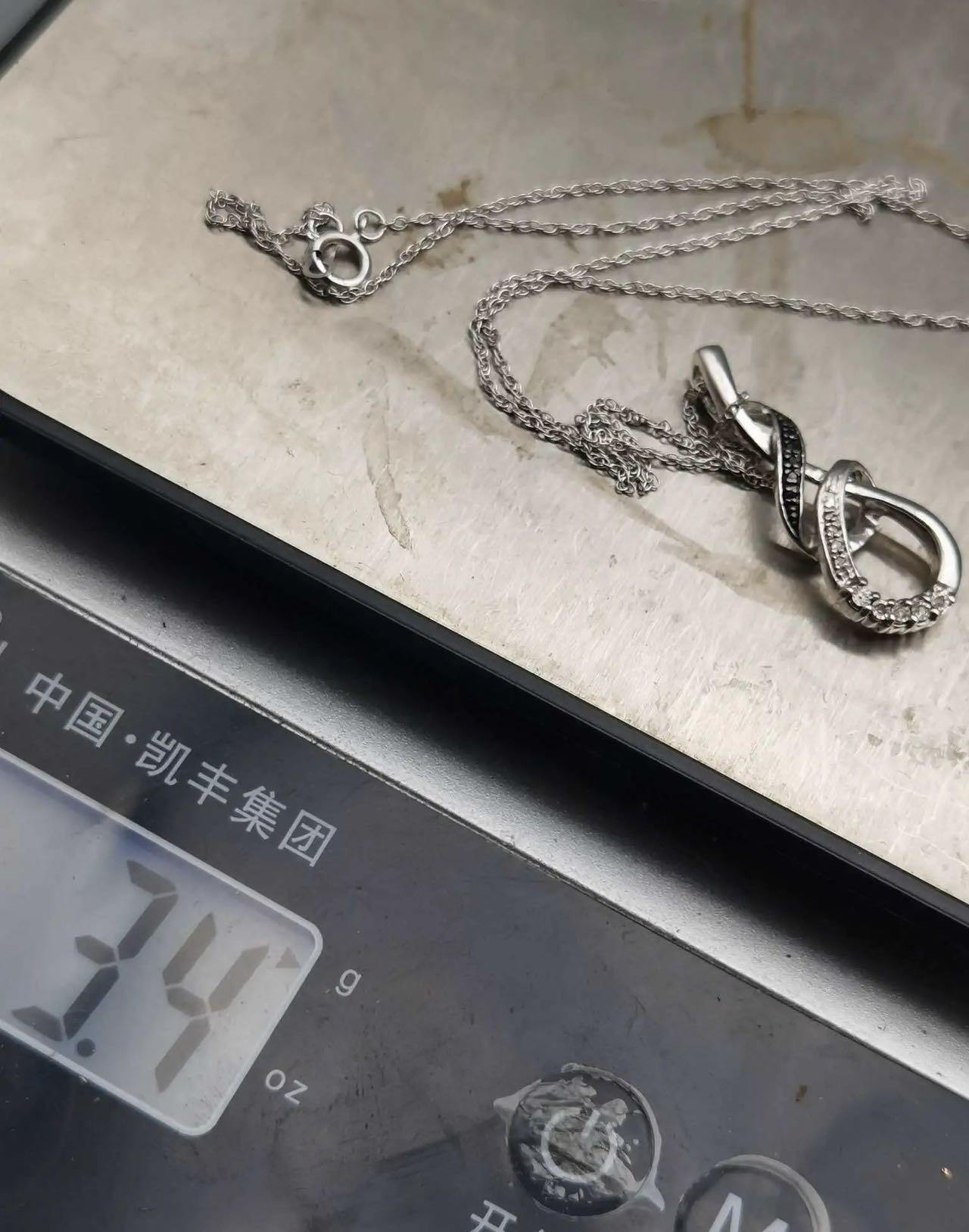 欧洲中古925银项链吊坠