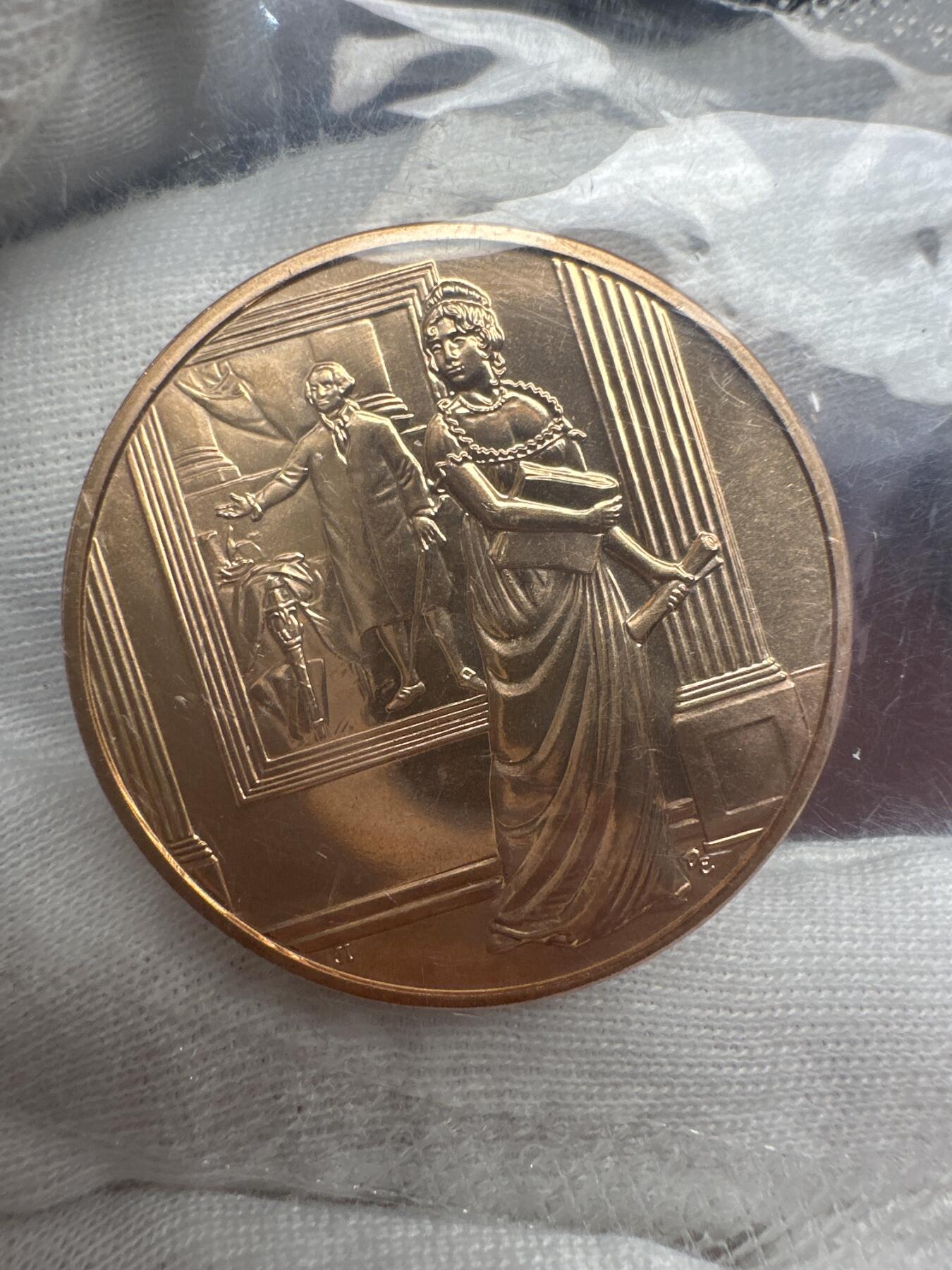 6.6精制币、套币、银币专场 2007年美国总统夫人铜制纪念章 费城铸币厂铸造 成分：90%铜和10%锌 一套4枚 原信封包装