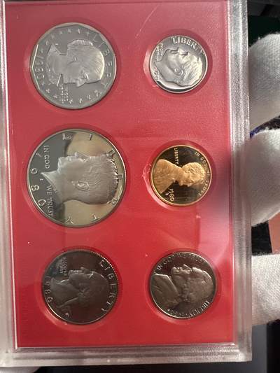 11.27银币、套币、精制币专场 - 1980年美国1分-1美元6枚套装 S版精制币 原盒