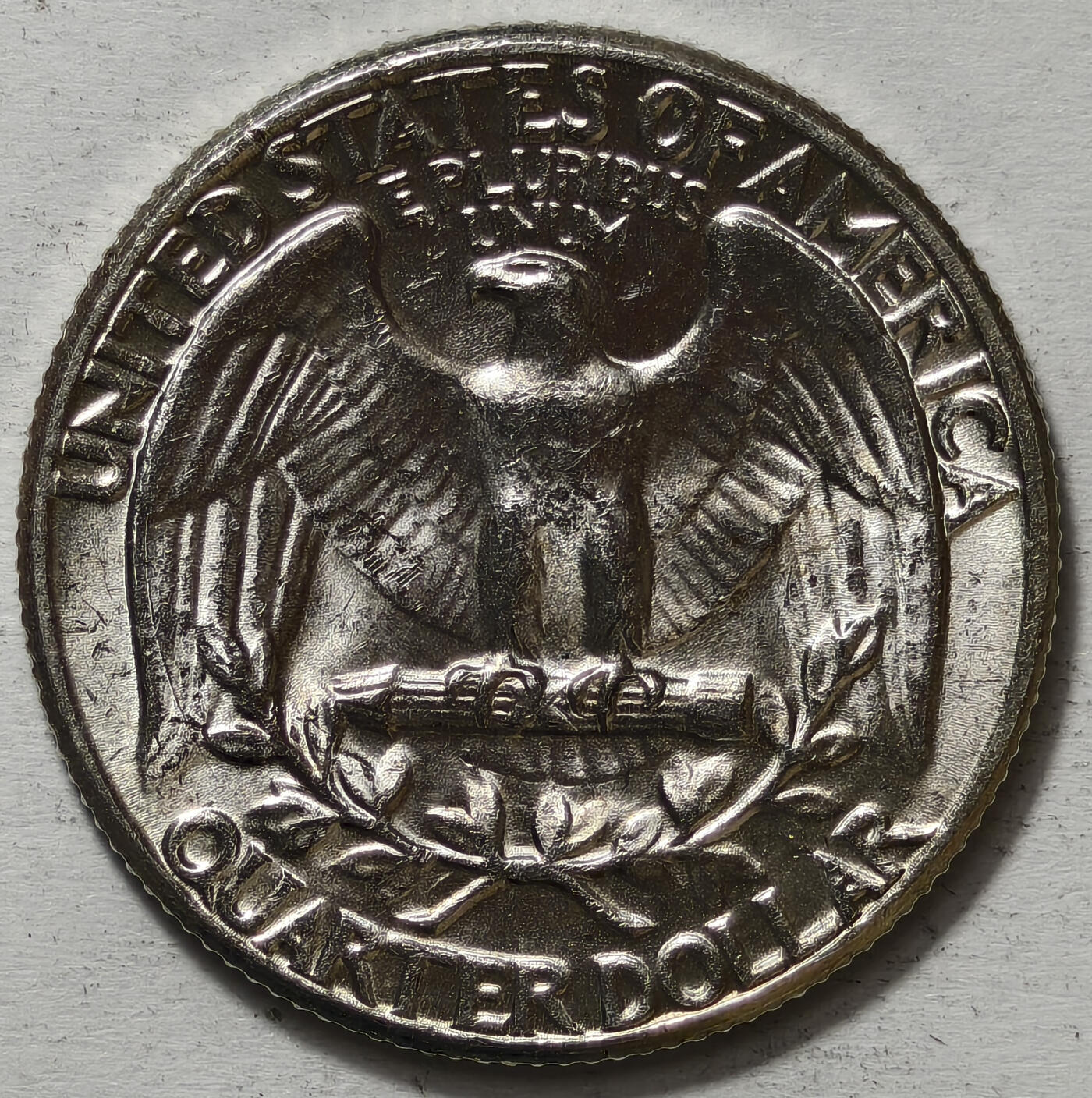 紫瑗钱币——第563期 美国 1964年 华盛顿 25美分 6.25克 0.9银 BU 可评级