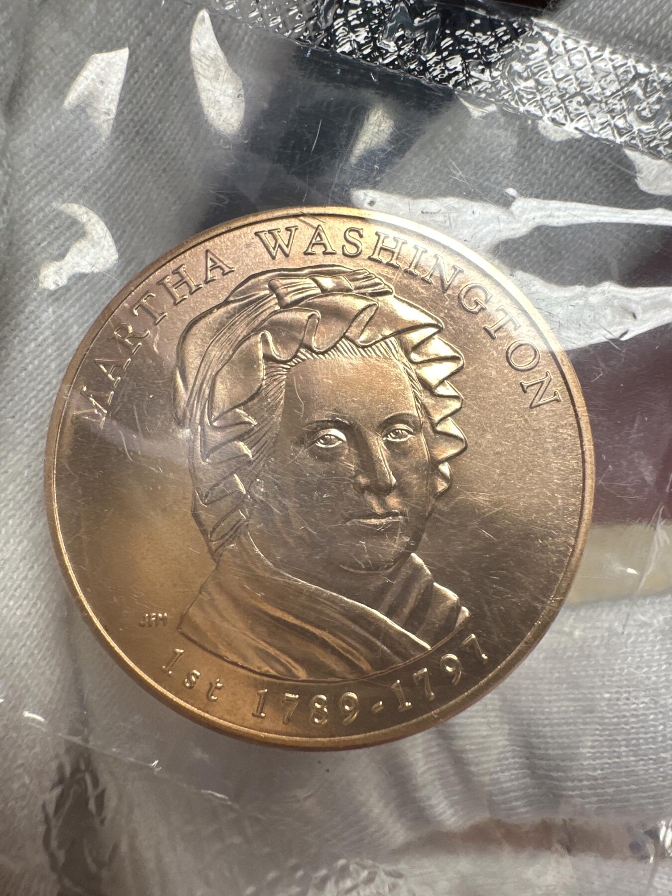 6.6精制币、套币、银币专场 2007年美国总统夫人铜制纪念章 费城铸币厂铸造 成分：90%铜和10%锌 一套4枚 原信封包装