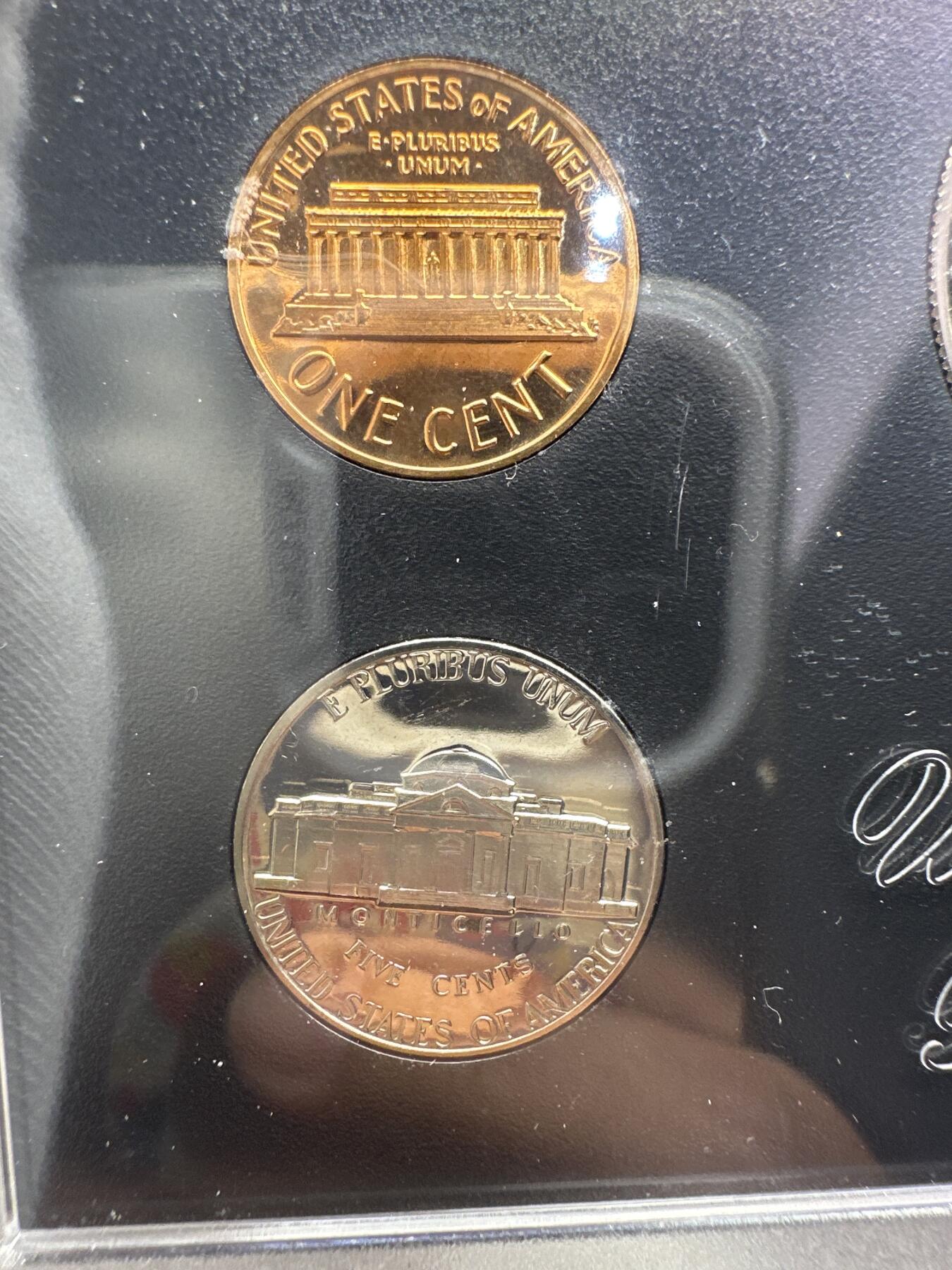 6.6精制币、套币、银币专场 1972年美国1分-50分5枚套装 S版精制币 原盒