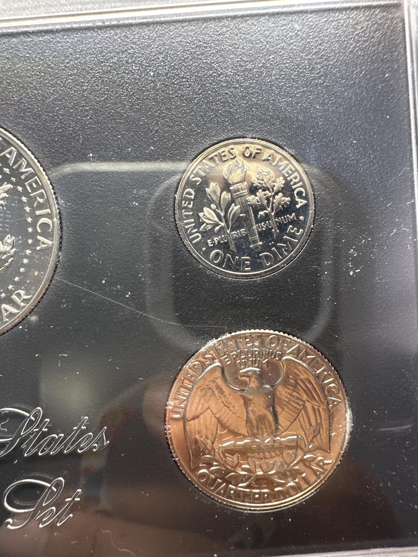 6.6精制币、套币、银币专场 1972年美国1分-50分5枚套装 S版精制币 原盒