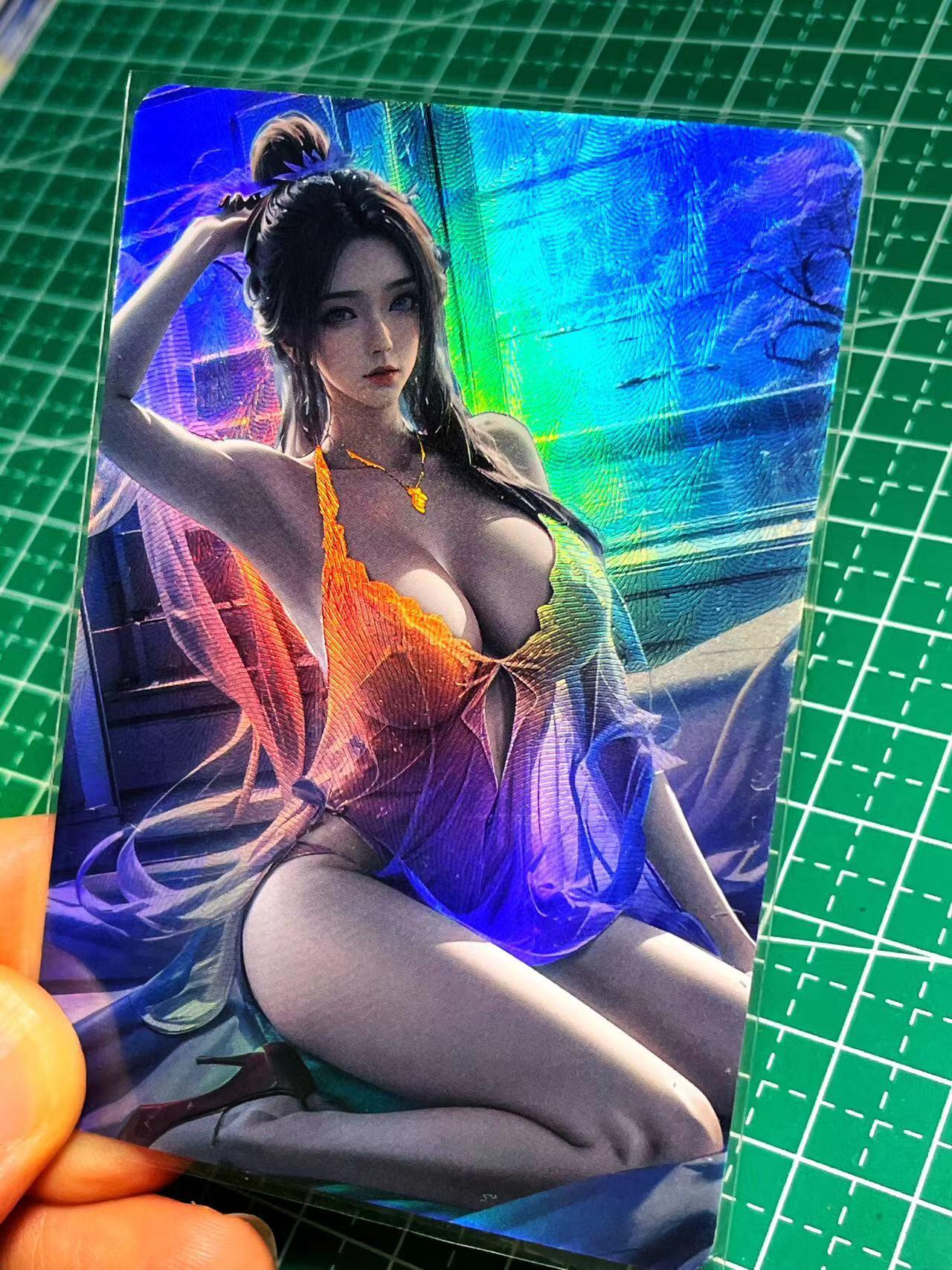 显眼宝17期 大家玩卡快乐 折光彩闪 陆雪琪 一张 小卡尺寸