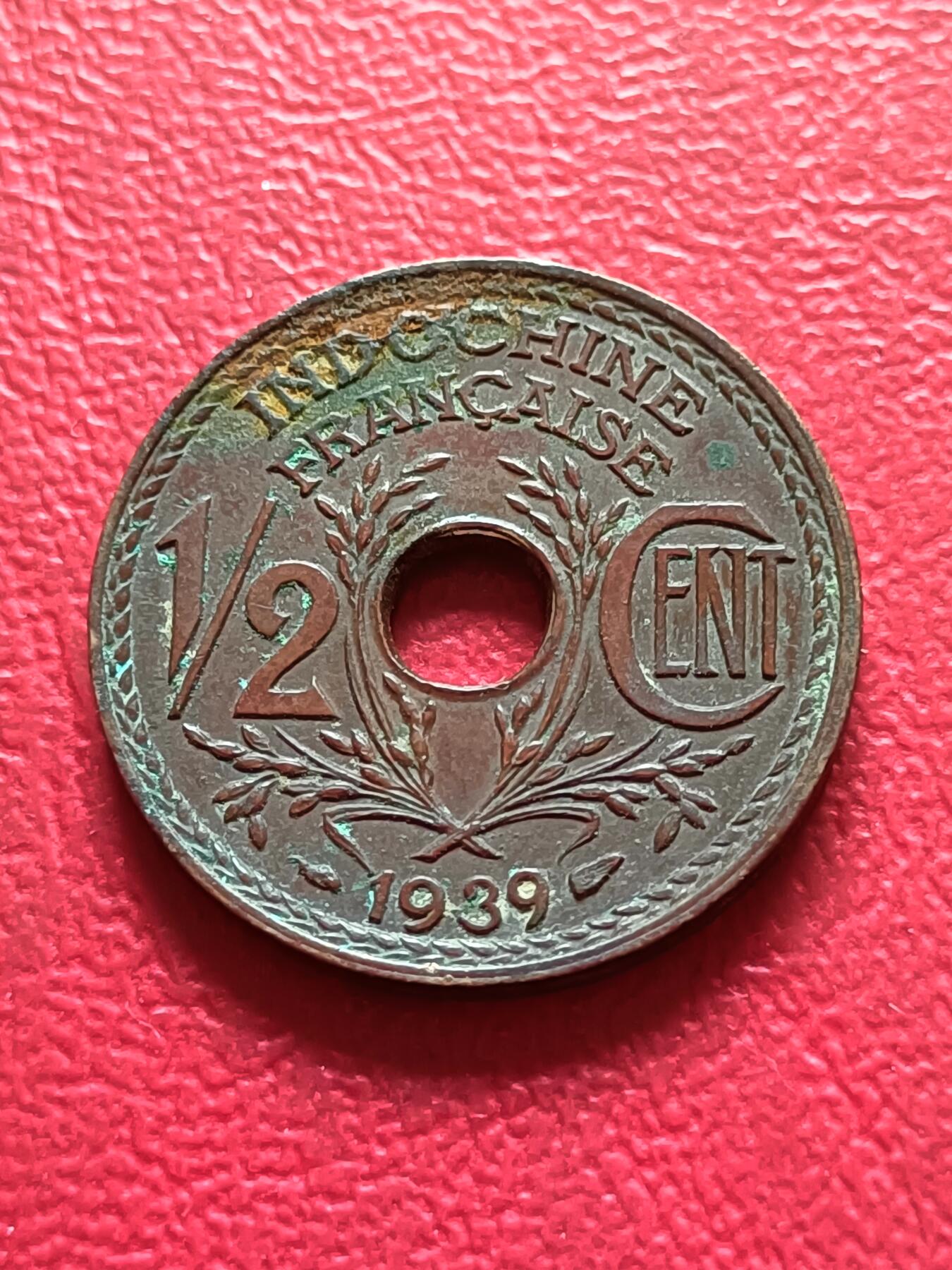 【云涧收藏】第三十二场 法属印支1939年1/2分