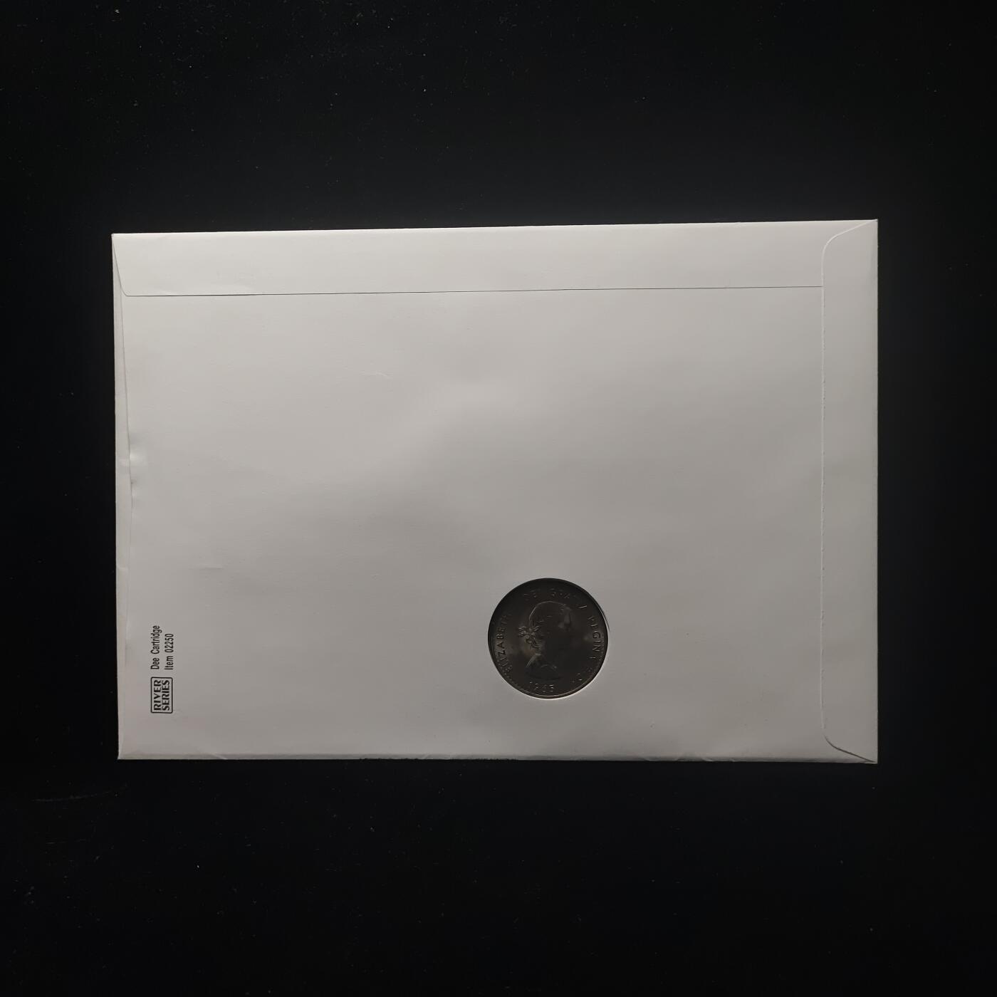 【铜匠收藏】★第115场★精品邮币封专场，无佣金，200包邮。不满200元，支付5元运费。《接受代拍 代送NGC评级》 英国 1965年 丘吉尔根西岛解放纪念日 邮币封 