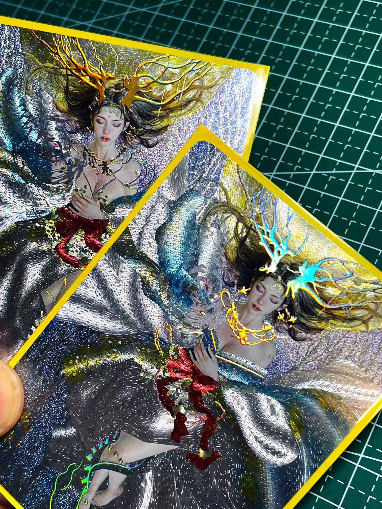 显眼宝17期 大家玩卡快乐 焱卡文化燎原卡牌妖姬传 稀有第九弹 幻彩折光 龙女一对 2张