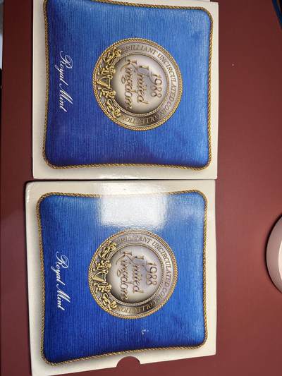 11.27银币、套币、精制币专场 - 1988年英国皇家铸币厂官方纪念币卡册 一套7枚