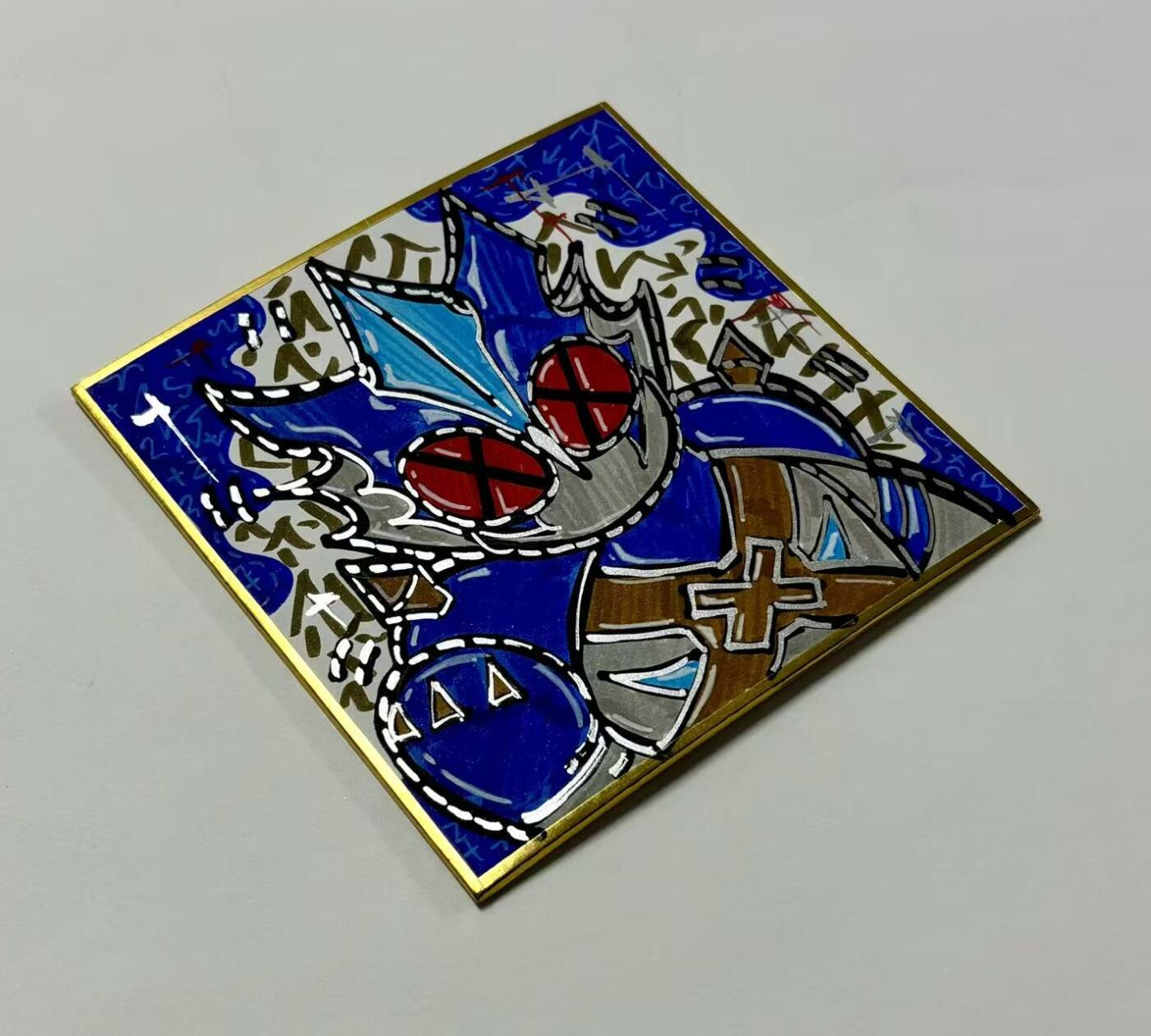 零元拍：歪歪亲笔签名原画色卡，尺寸：12/12厘米，不是复制画哦