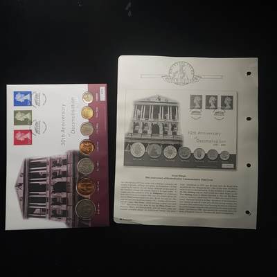 【铜匠收藏】★第115场★精品邮币封专场，无佣金，200包邮。不满200元，支付5元运费。《接受代拍 代送NGC评级》 - 英国 六便士-半克朗硬币共7枚 邮币封（部分原光币）