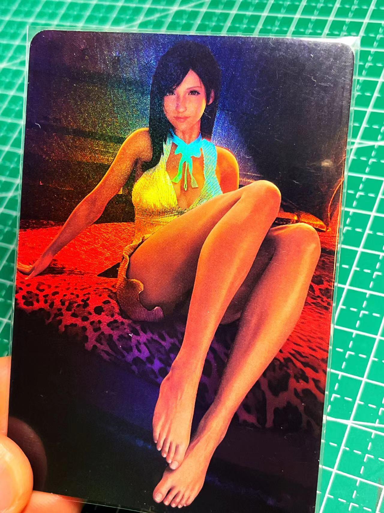 显眼宝17期 大家玩卡快乐 折光彩闪 美腿蒂法 豹纹背景好看一张 小卡尺寸
