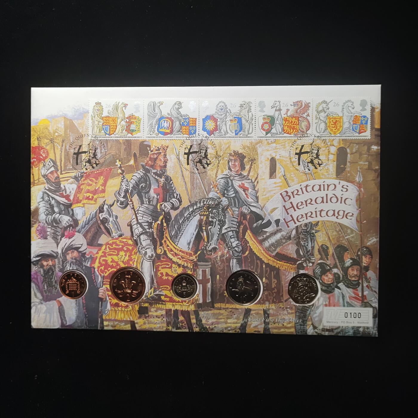 【铜匠收藏】★第115场★精品邮币封专场，无佣金，200包邮。不满200元，支付5元运费。《接受代拍 代送NGC评级》 英国 1998年1/2/5/10/20便士 邮币封