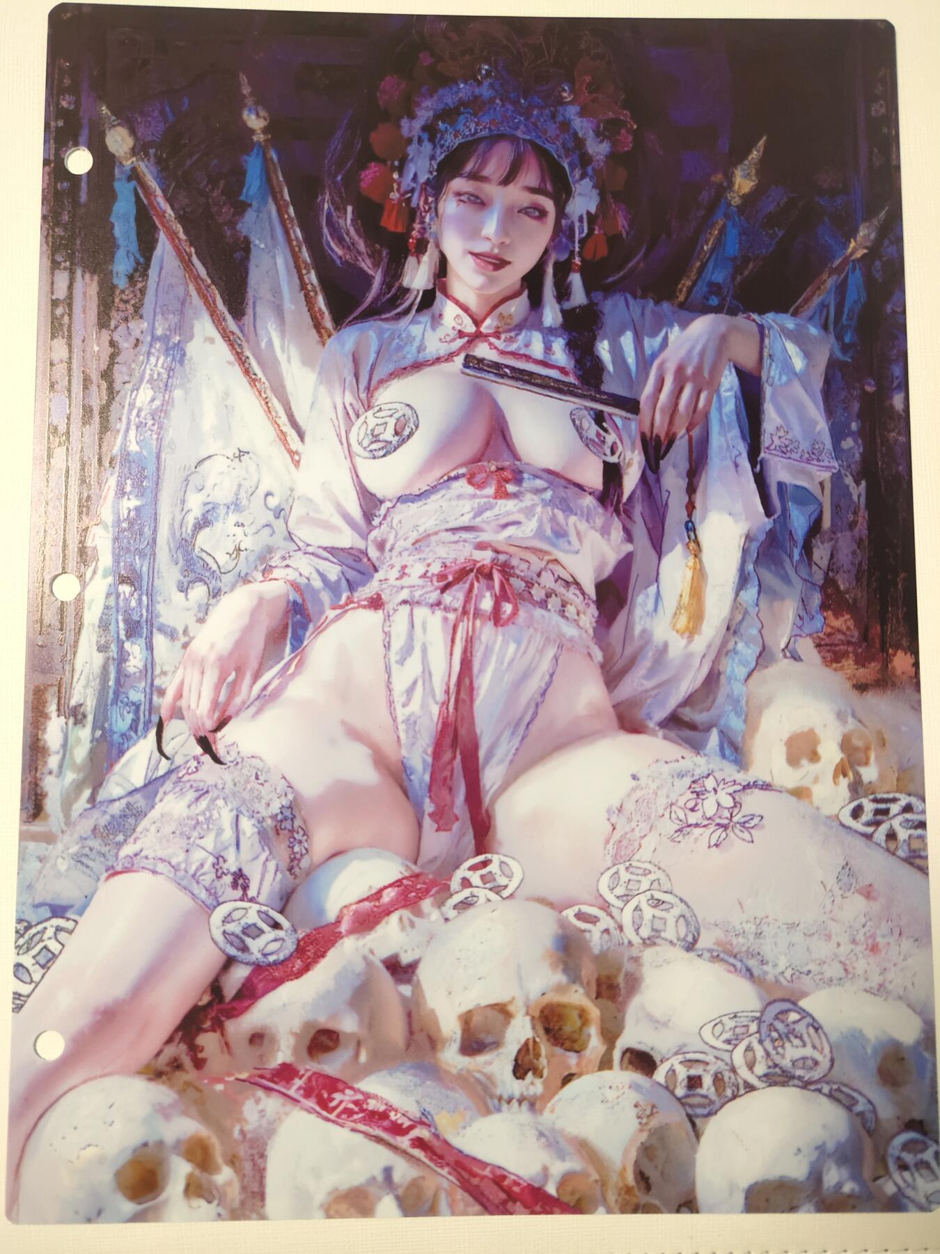 清风卡拍第六期(燎原卡牌为主) 妖姬传九宫卡册挡板一张(白骨夫人)