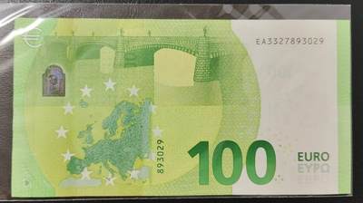 超越收藏第十四场（纸币➕银元） 法国100欧元四签 全新UNC号码无4