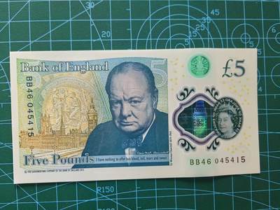 精品纸币专场，无佣金，拍下不付款永久拉黑 全新UNC5英镑