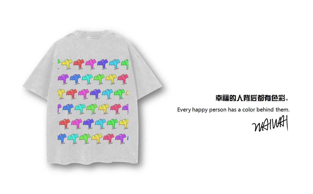 零元拍：艺术家 WAIWAI  OWSON 品牌260克重磅潮流Oversize T恤L码拍品为L码，颜色以实物为准
