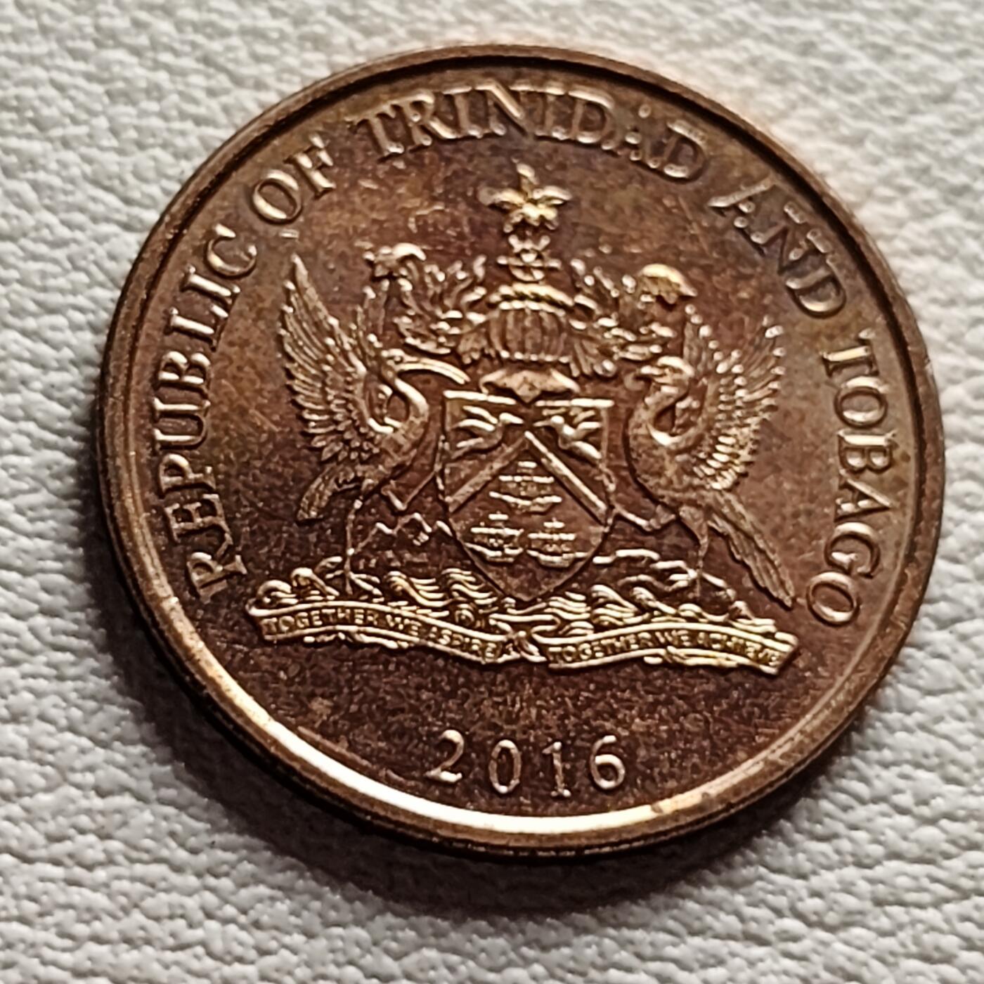 泉币菌-第36场-中外散币乐园 特立尼达和多巴哥1分 直径17.8mm 鸟图案 