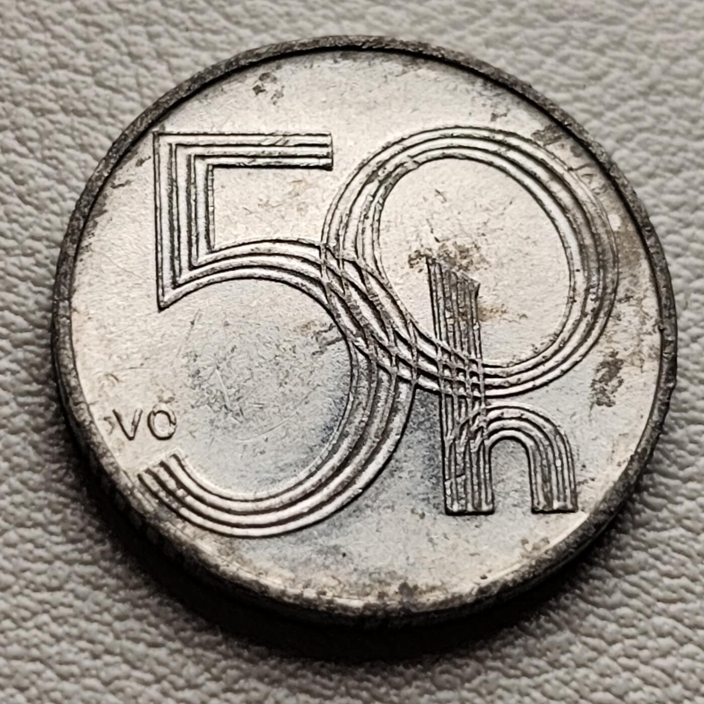 泉币菌-第37场-中外散币乐园  捷克50赫勒 狮子铝币 19mm