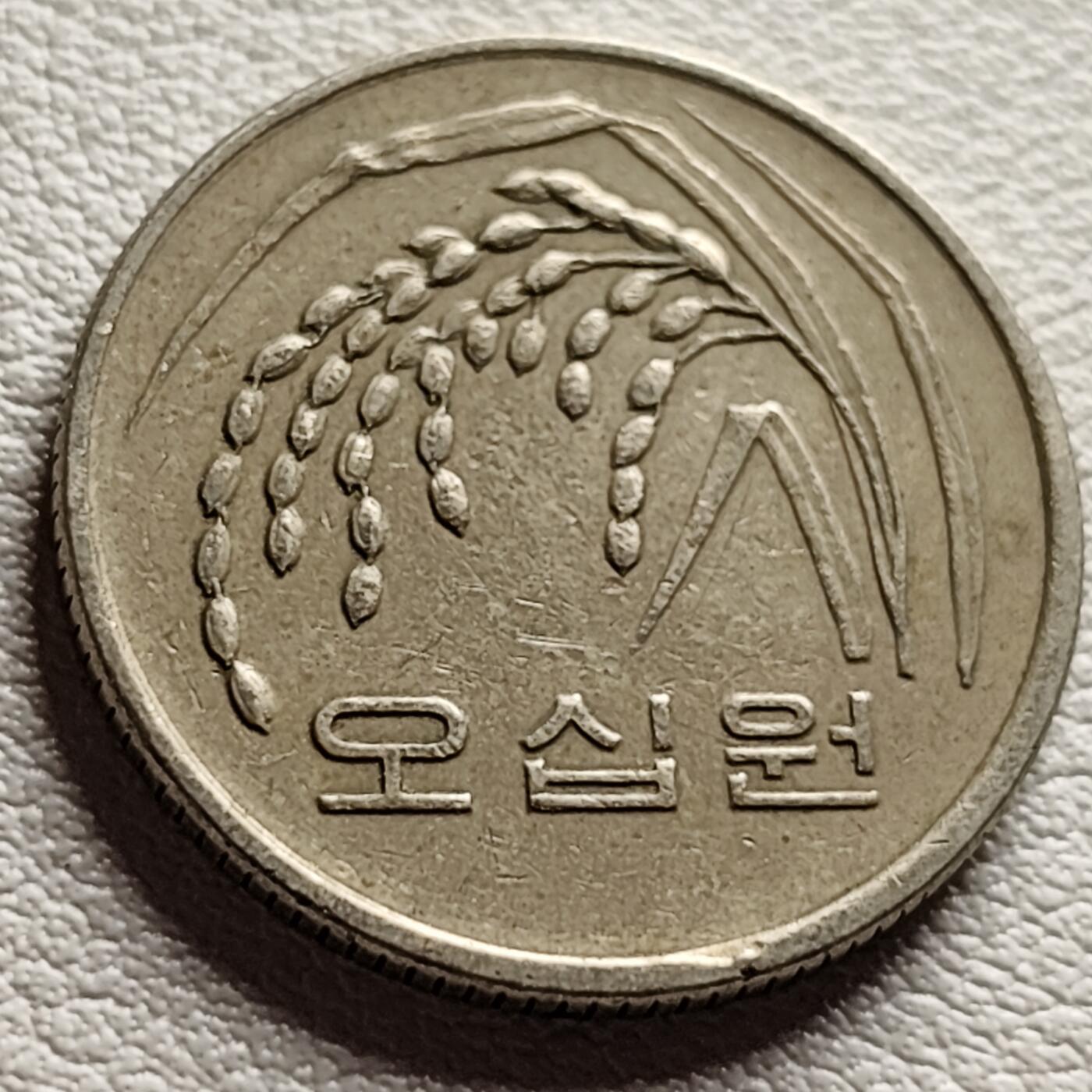 泉币菌-第37场-中外散币乐园 韩国早期50韩元 水稻FAO