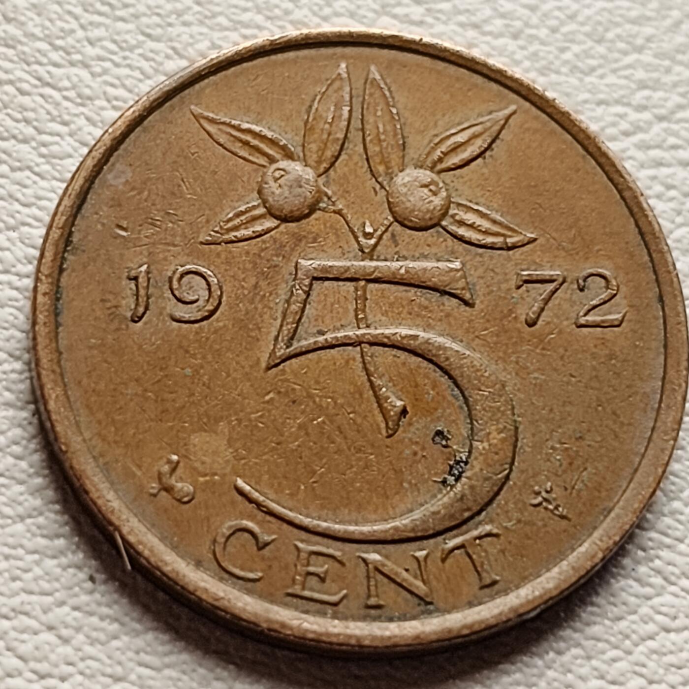 泉币菌-第37场-中外散币乐园 荷兰5分青铜币 朱莉安娜头像 21MM