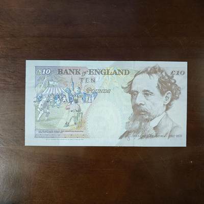 [狄更斯] 英国1993年10镑纸币 E序列 皇冠版全新UNC3对子原图 - [狄更斯] 英国1993年10镑纸币 E序列 皇冠版全新UNC3对子原图