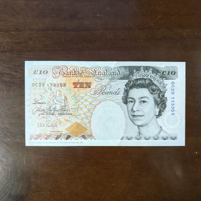 [狄更斯] 英国1993年10镑纸币 E序列 皇冠版全新UNC3对子原图 - [狄更斯] 英国1993年10镑纸币 E序列 皇冠版全新UNC3对子原图