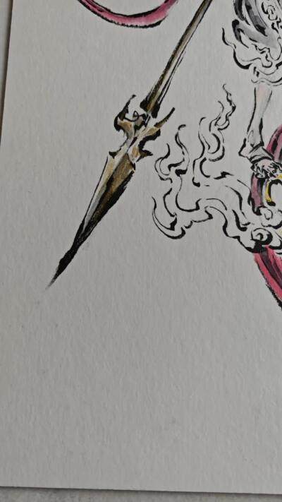 白泽拍卖卡牌手绘专场第18期（端午临中夏，时清日复长） 2025 启读文化 沈鑫手绘画 背面签题 尺寸：A4