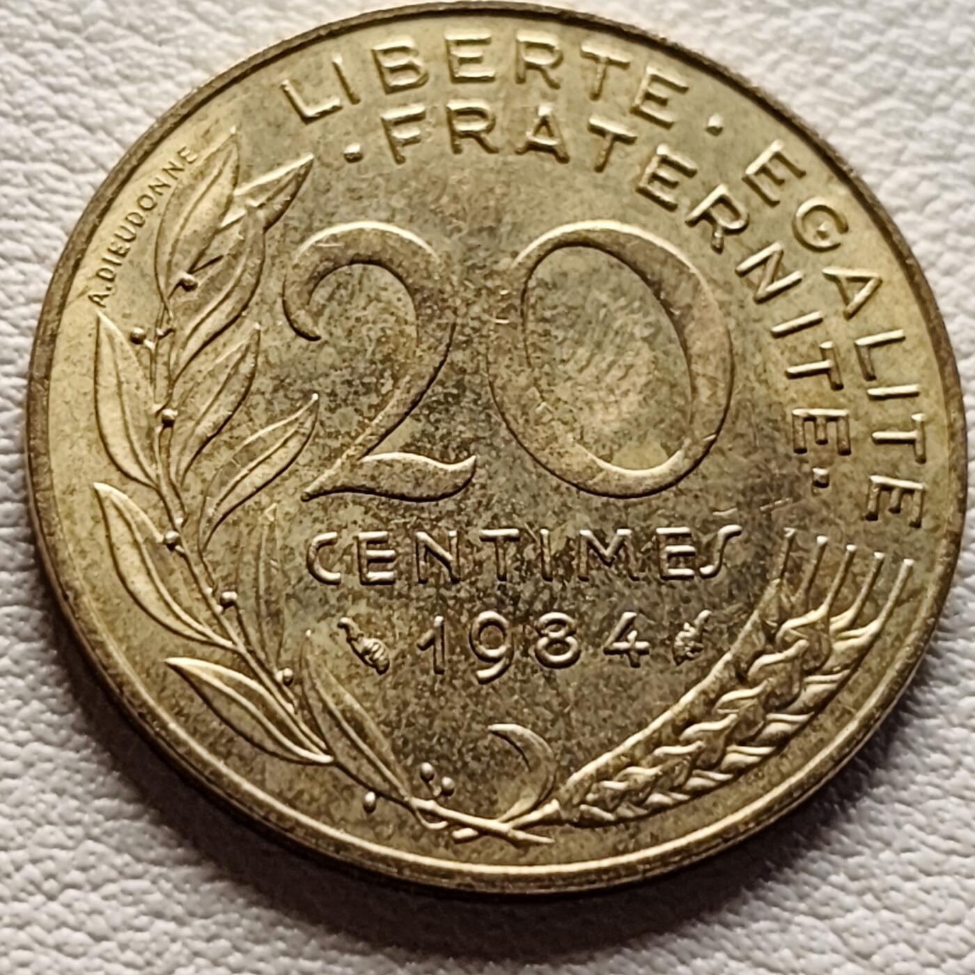 泉币菌-第37场-中外散币乐园 法国早期20生丁铜币 玛丽安娜