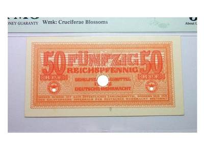 PMG AU53 德国第三帝国1942年展翅鹰50芬尼 原光 - PMG AU53 德国第三帝国1942年展翅鹰50芬尼 原光