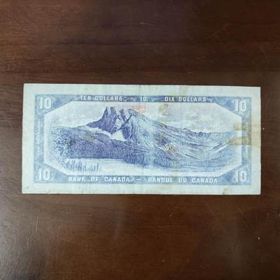 加拿大钱币 1954年版10圆（女王 伊丽莎白二世）原图片品如图 - 加拿大钱币 1954年版10圆（女王 伊丽莎白二世）原图片品如图