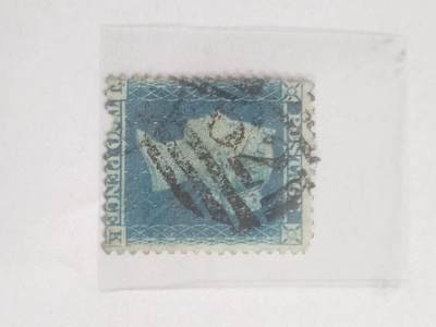 邮票专场 1840年 蓝便士邮票。票号JK。