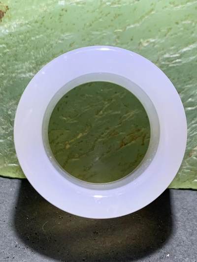 精美荔枝冻白玉髓扳指 带灵动白沙点 文玩扳指，指环一个 收藏级 - 精美荔枝冻白玉髓扳指 带灵动白沙点 文玩扳指，指环一个 收藏级