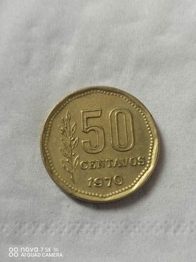 外国硬币 70年阿根廷50分