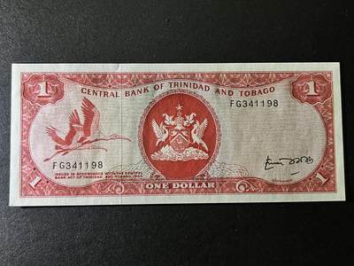 咖啡豆•收藏 2025年Jun_13th世界各国纸币拍卖  - 特立尼达和多巴哥1964年1元纸币 全新UNC 外国外币