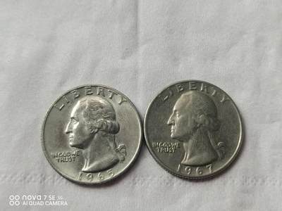 外国硬币 美国25美分（2枚）