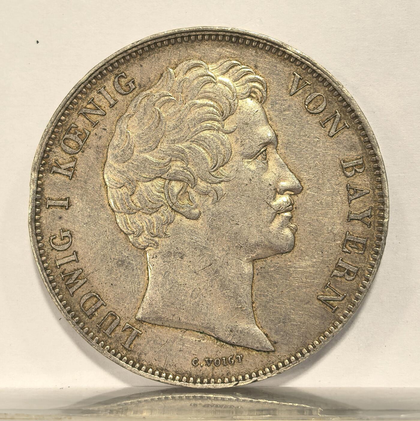 博洋堂世界钱币拍卖第125期（全场包邮） 德国巴伐利亚1837年路德维希一世货币联盟历史2泰勒大银币