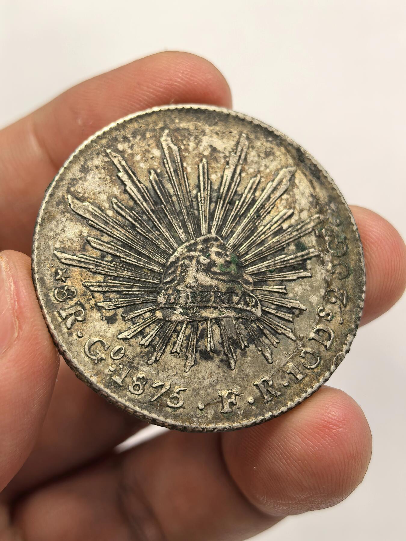 博洋堂世界钱币拍卖第125期（全场包邮） 墨西哥花边鹰洋1875GO FR 全羽一流味道