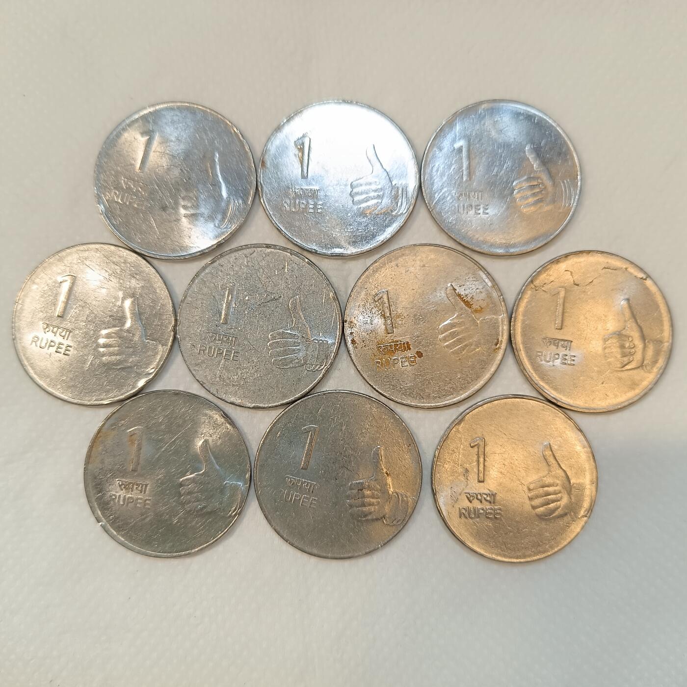 君烨收藏 0元起拍 散币场 每天一场 可留存 第26场 周日发货 印度硬币10枚