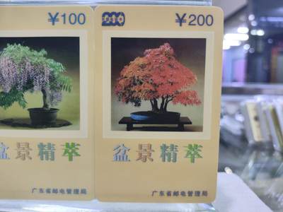 搬档清货，卡类收藏A 广东省邮电管理局200卡，97 P10，盆景精萃，3枚一套全