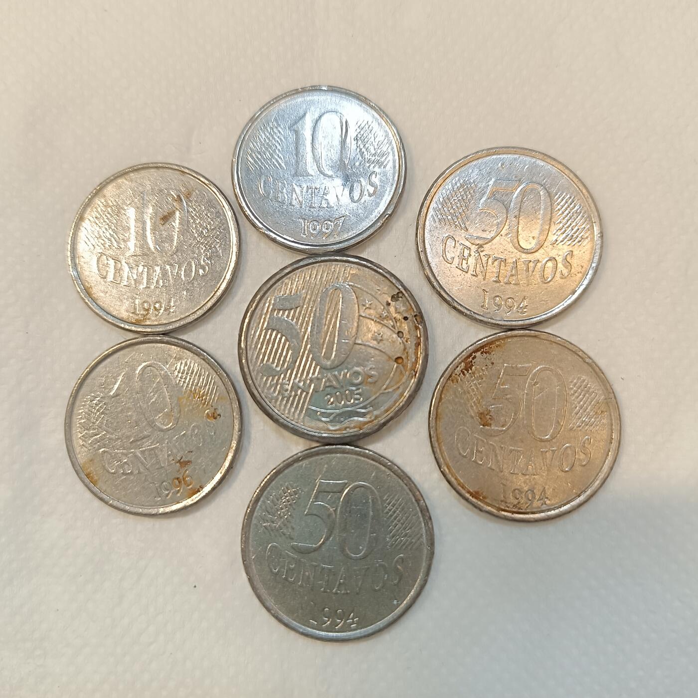 君烨收藏 0元起拍 散币场 每天一场 可留存 第26场 周日发货 巴西硬币7枚