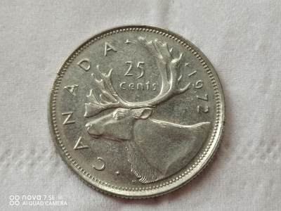 外国硬币 72年加拿大25分