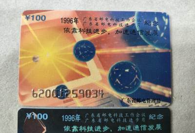 搬档清货，卡类收藏A 广东省邮电管理局200卡，97 J3，科技工作会议，2枚一套全