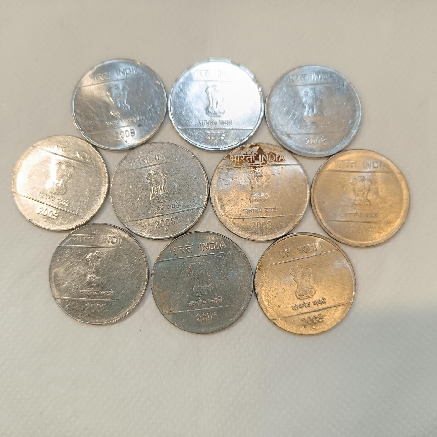 君烨收藏 0元起拍 散币场 每天一场 可留存 第26场 周日发货 印度硬币10枚