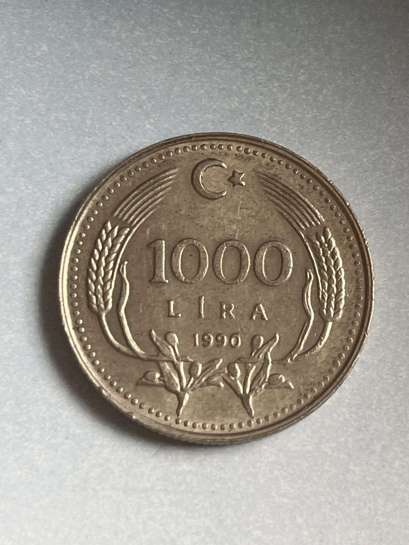 神仙姐姐-中外币专场1 1990年 土耳其1000里拉