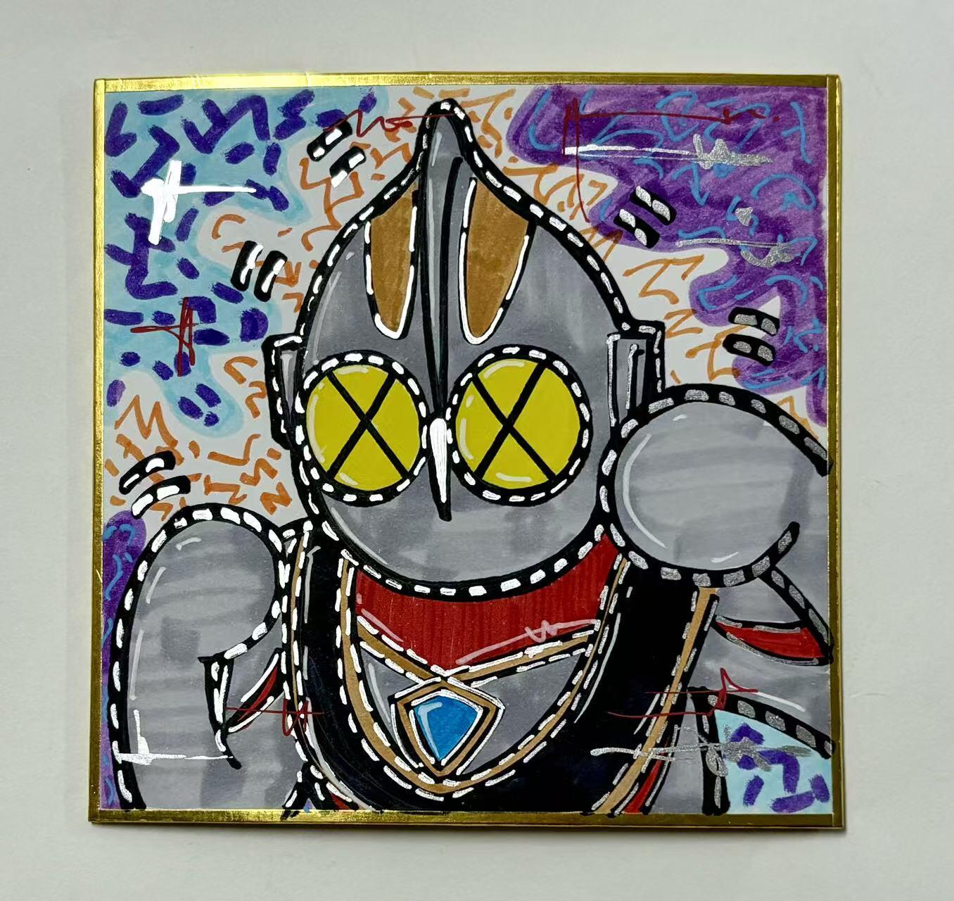 零元拍：歪歪亲笔签名原画色卡，尺寸：12/12厘米，不是复制画哦