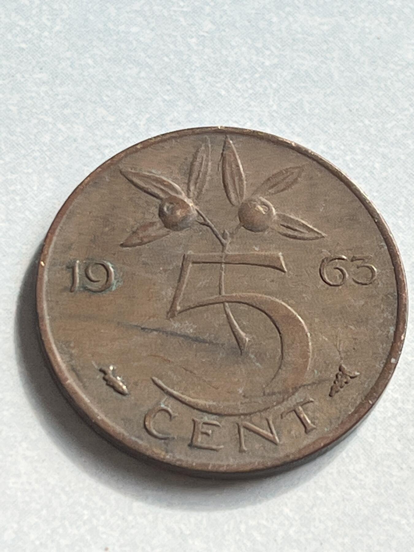 神仙姐姐-中外币专场1 1963年 荷兰5分