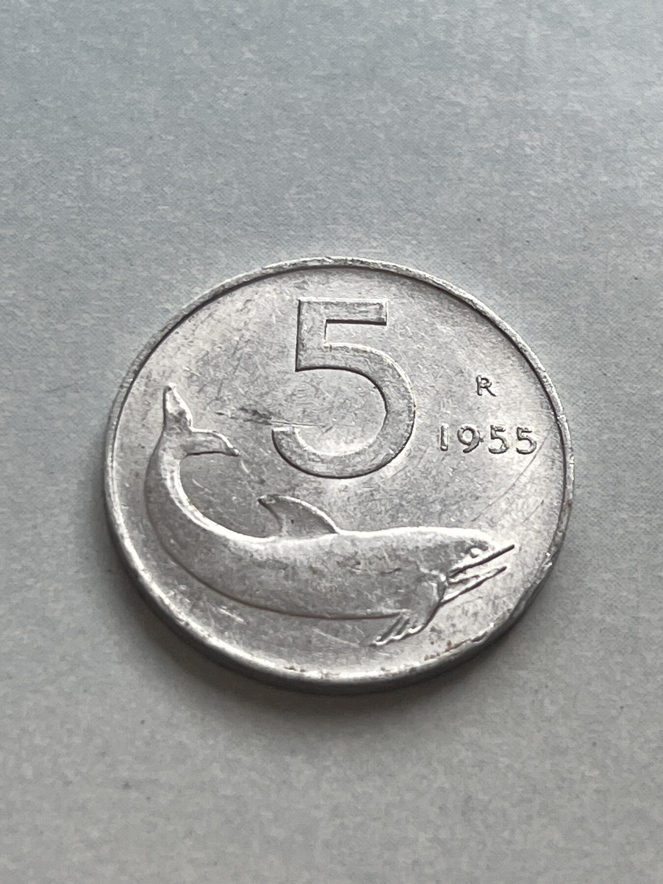 神仙姐姐-中外币专场1 1955年 意大利5里拉