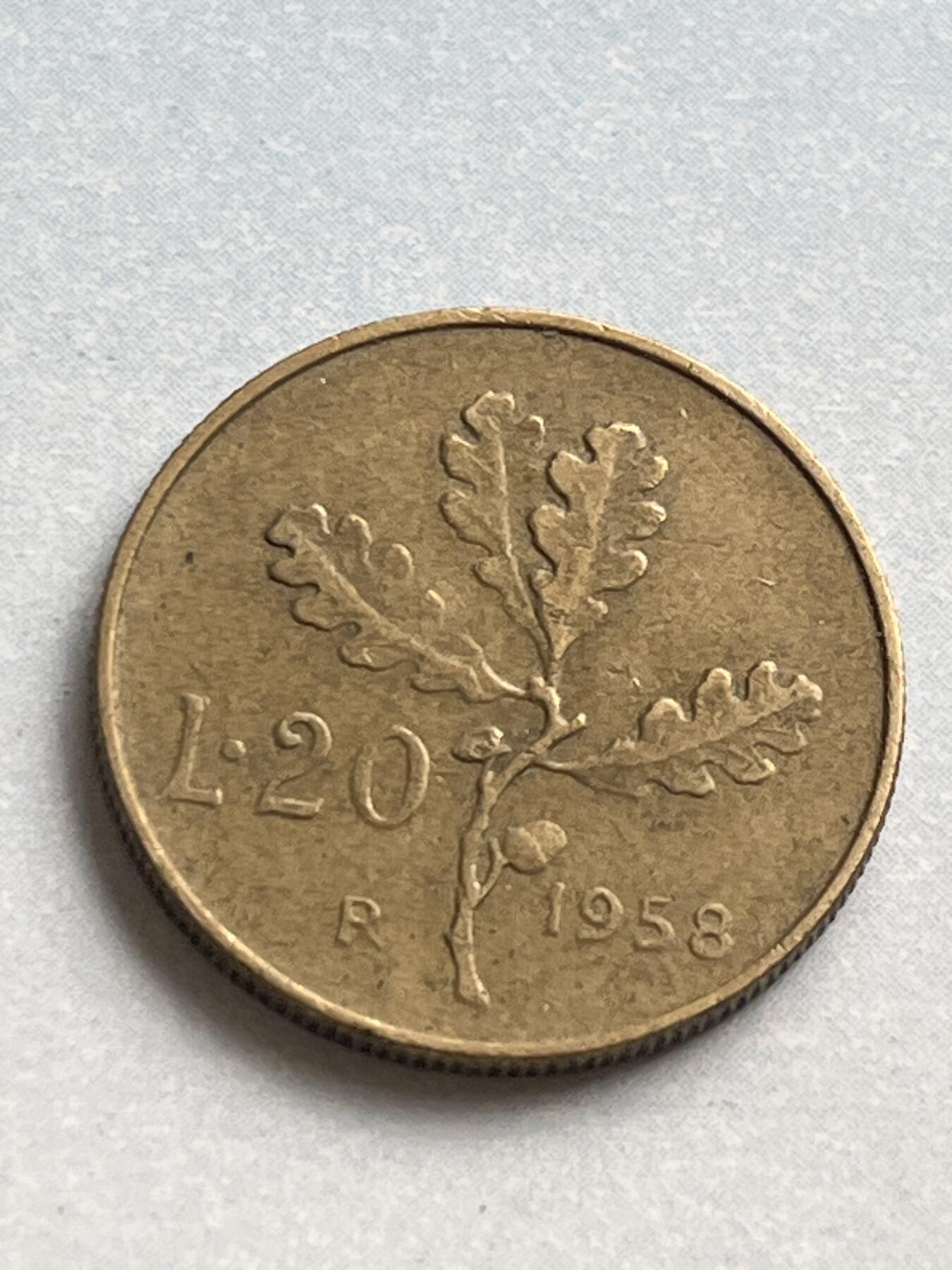 神仙姐姐-中外币专场1 1958年 意大利20里拉