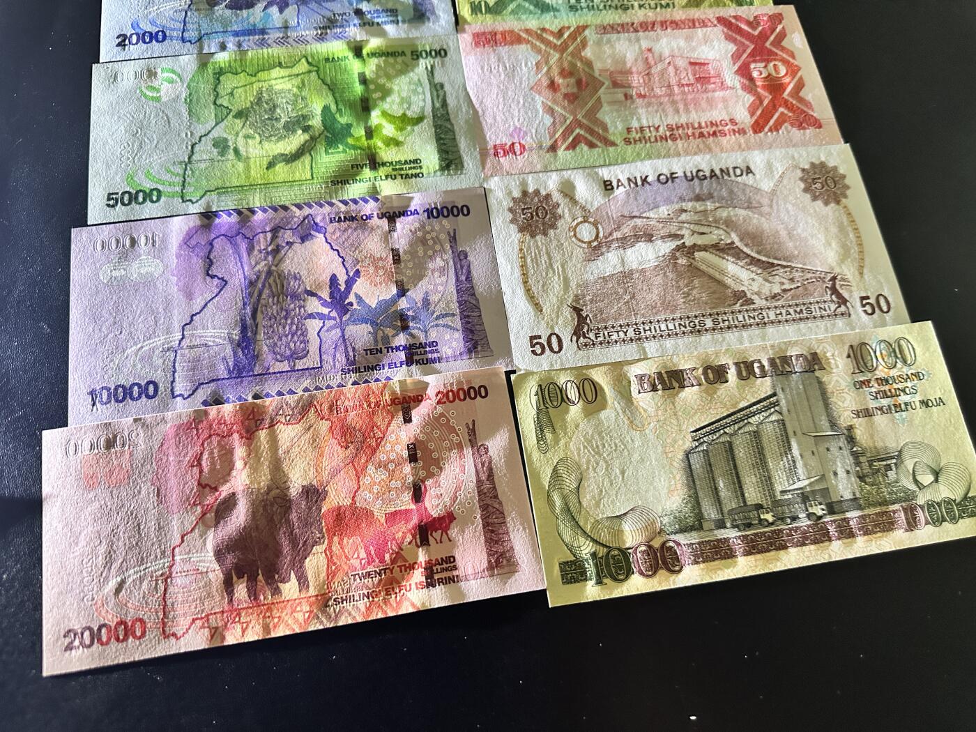 《外钞收藏家》第五百三十四期（本期裸币和评级精品）（长期征集拍品、欢迎联系） 乌干达几个版本 12张一起 全新UNC