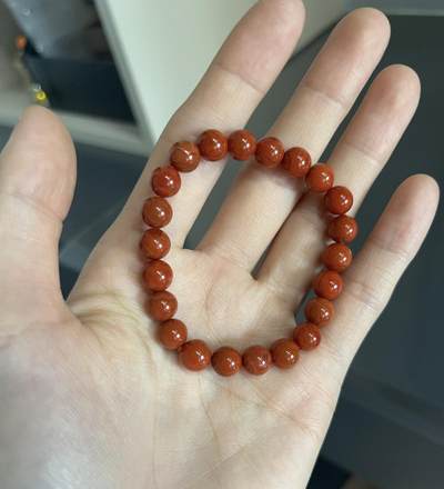 精品天然南红专场｜支持全国鉴定 天然南红火焰纹手串｜直径8mm